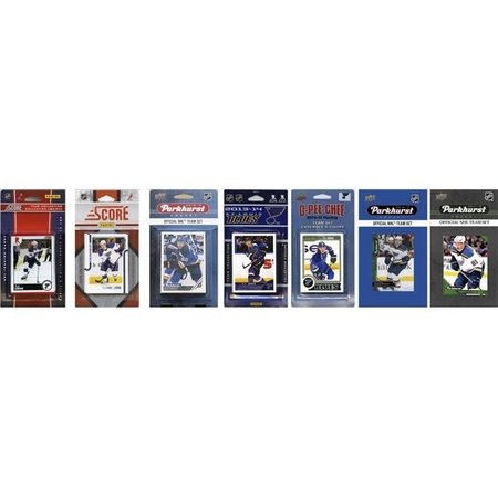 WILLIAMS & SON SAW & SUPPLY C&I Collectables BLUES718TS NHL St. Louis Blues 7 Different Licensed Trading Card Team Sets BLUES718TS